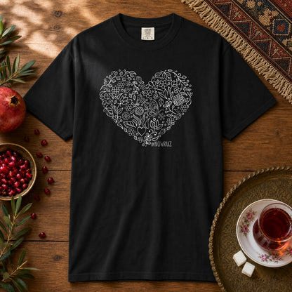 Nowruz Heart Premium Tee - Black