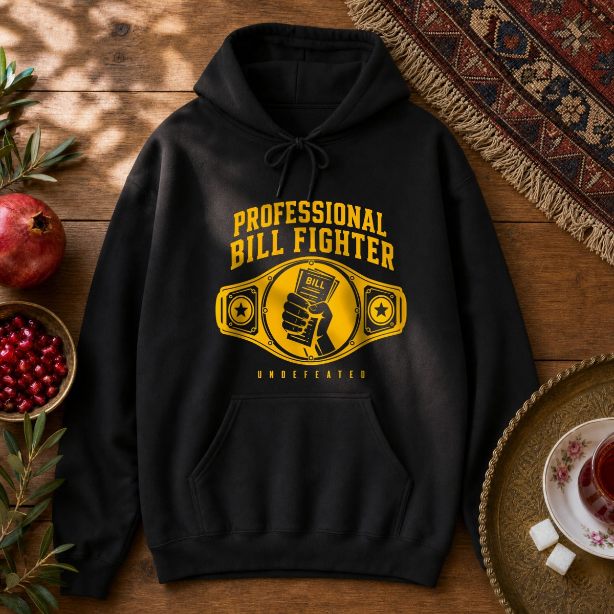 Professional Bill Fighter Hoodie - Black