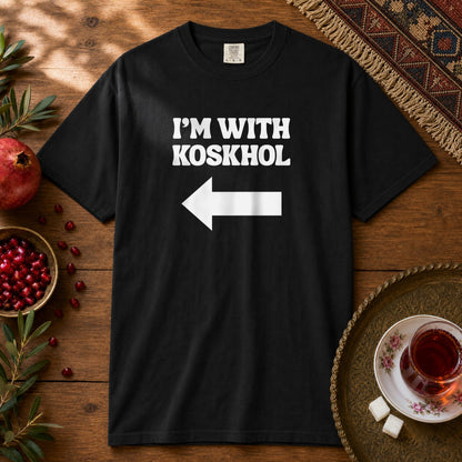 I'm with Koskhol - Right Premium Tee - Black