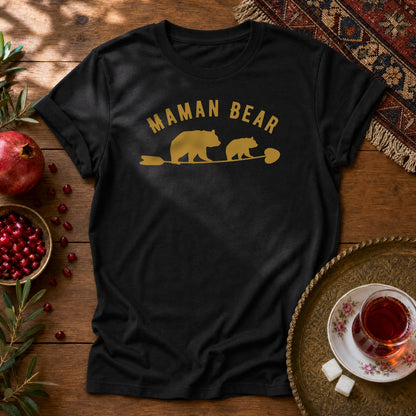 Maman Bear Unisex T-Shirt - Black