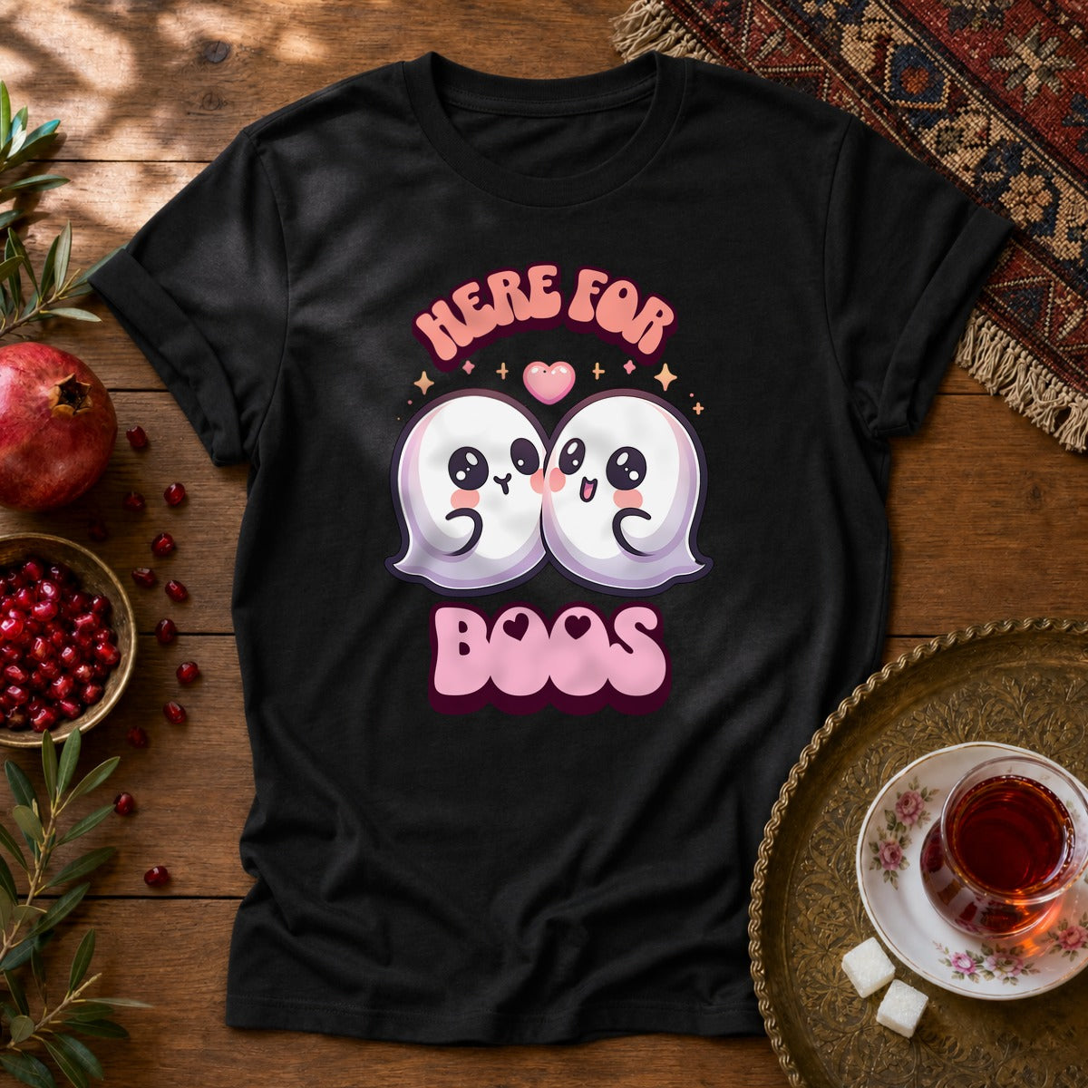 Here for Boos Unisex T-Shirt - Black