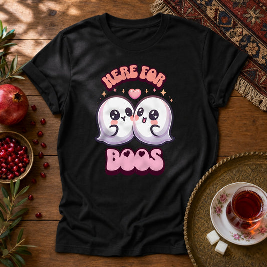 Here for Boos Unisex T-Shirt - Black