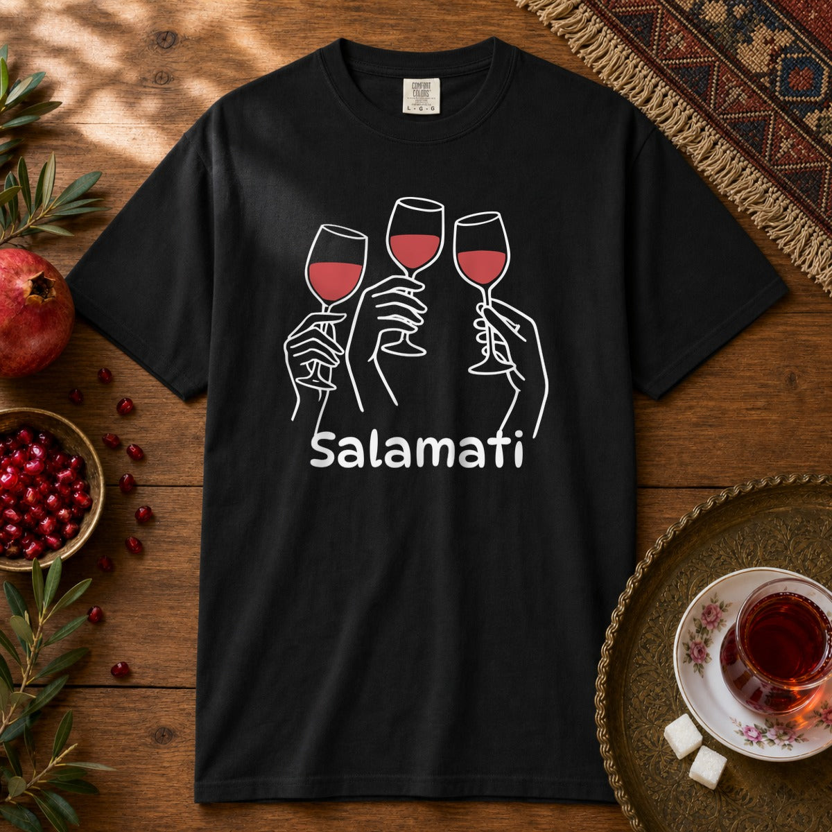 Salamati Wine Premium Tee - Black