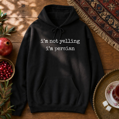 I'm not yelling 2 Hoodie - Black