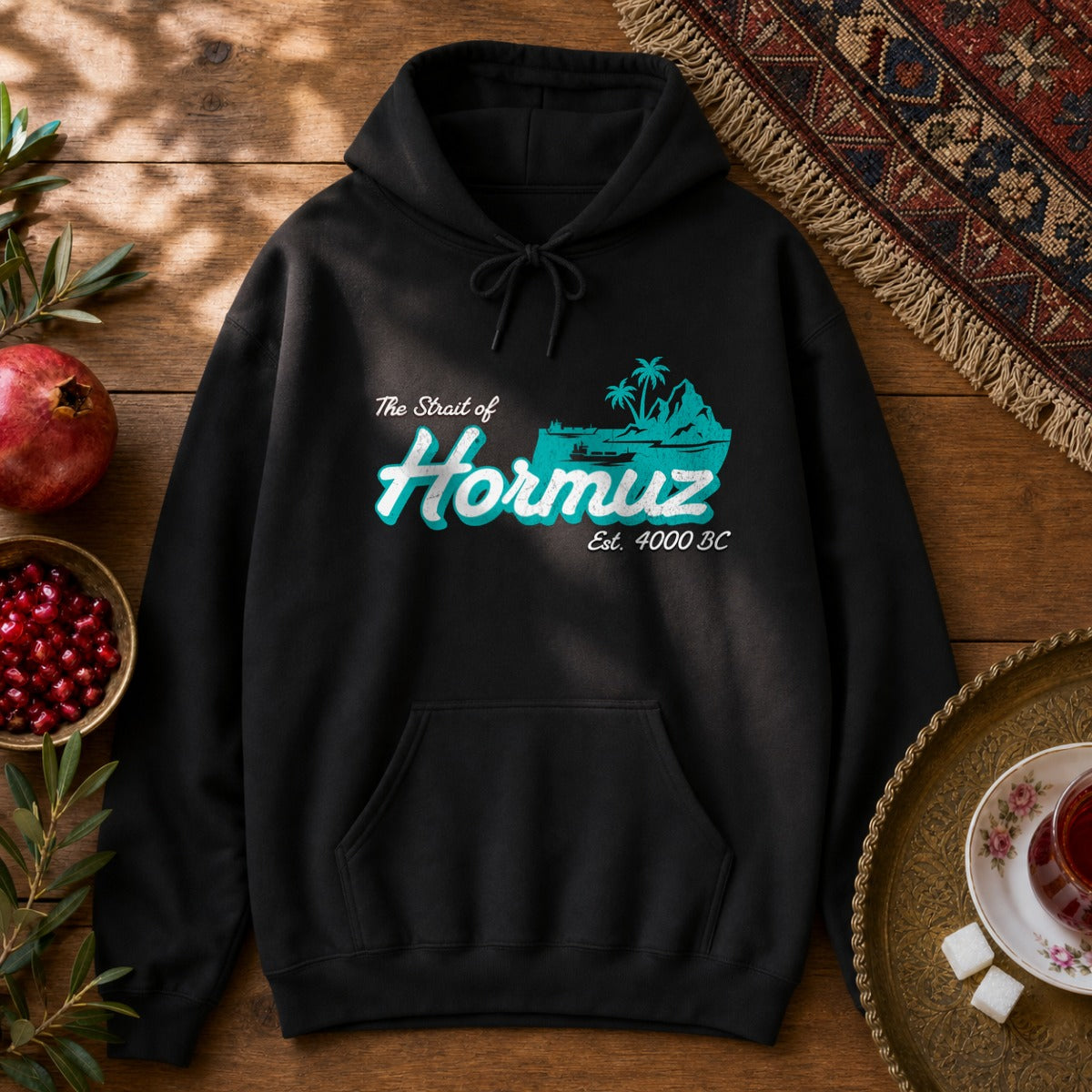 Strait of Hormuz Scene Hoodie - Black