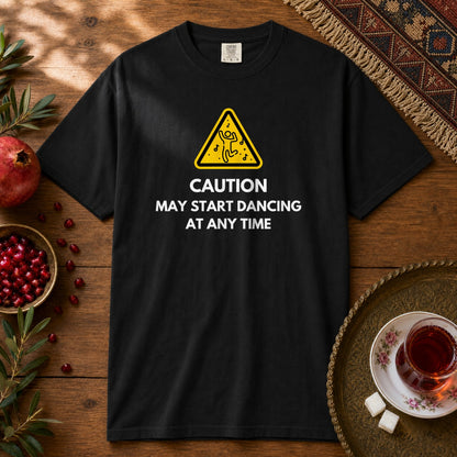 Dance Caution Sign Premium Tee - Black