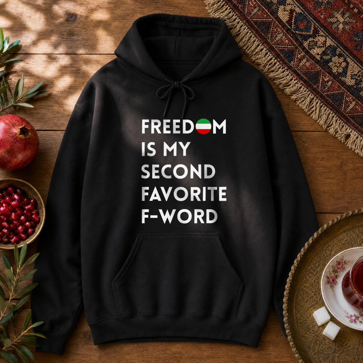 Freedom is my Second Favorite F-word Hoodie - Black