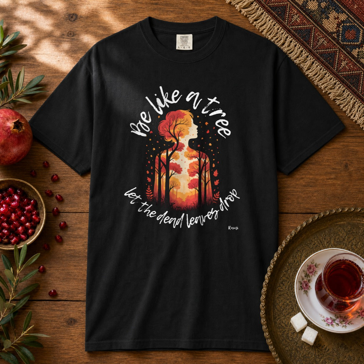 Be Like a Tree - Rumi Premium Tee - Black