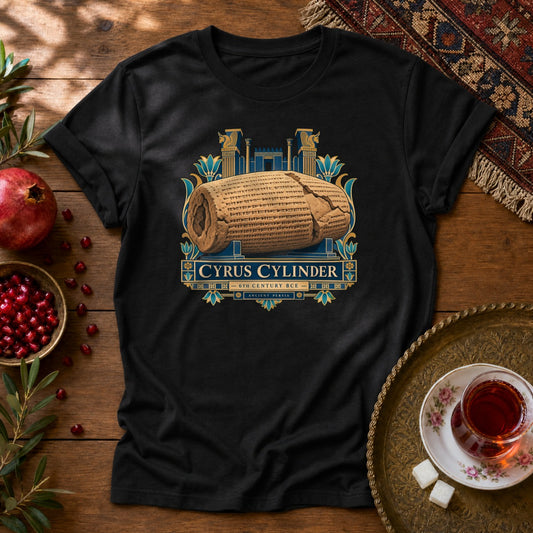 Cyrus Cylinder Unisex T-Shirt - Black