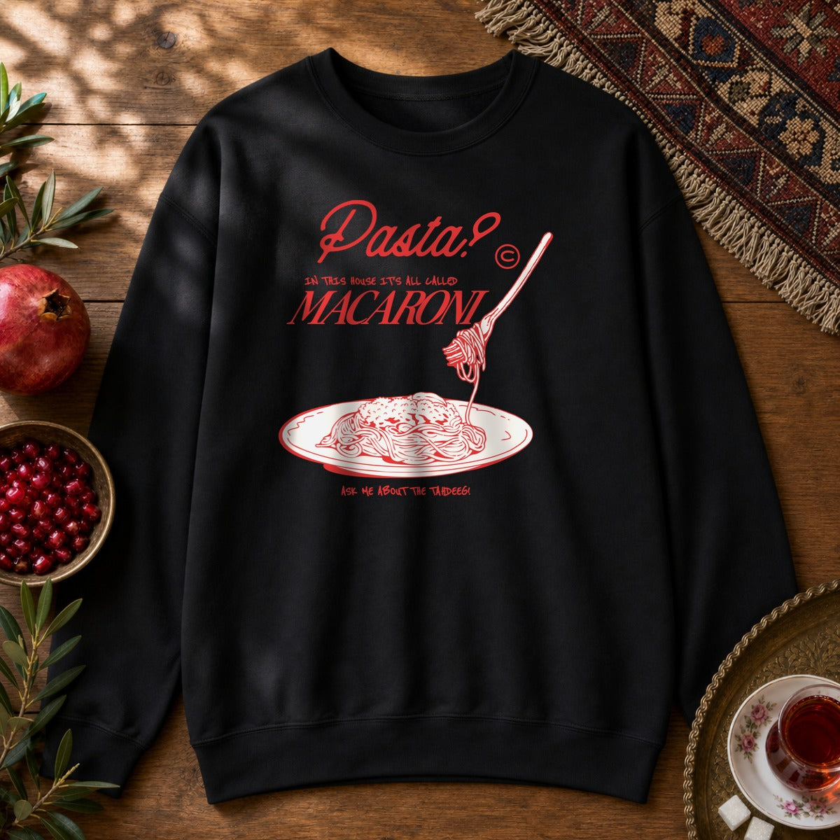 It's All Macaroni Sweatshirt - Black