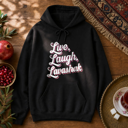 Live, Laugh, Lavashak Hoodie - Black