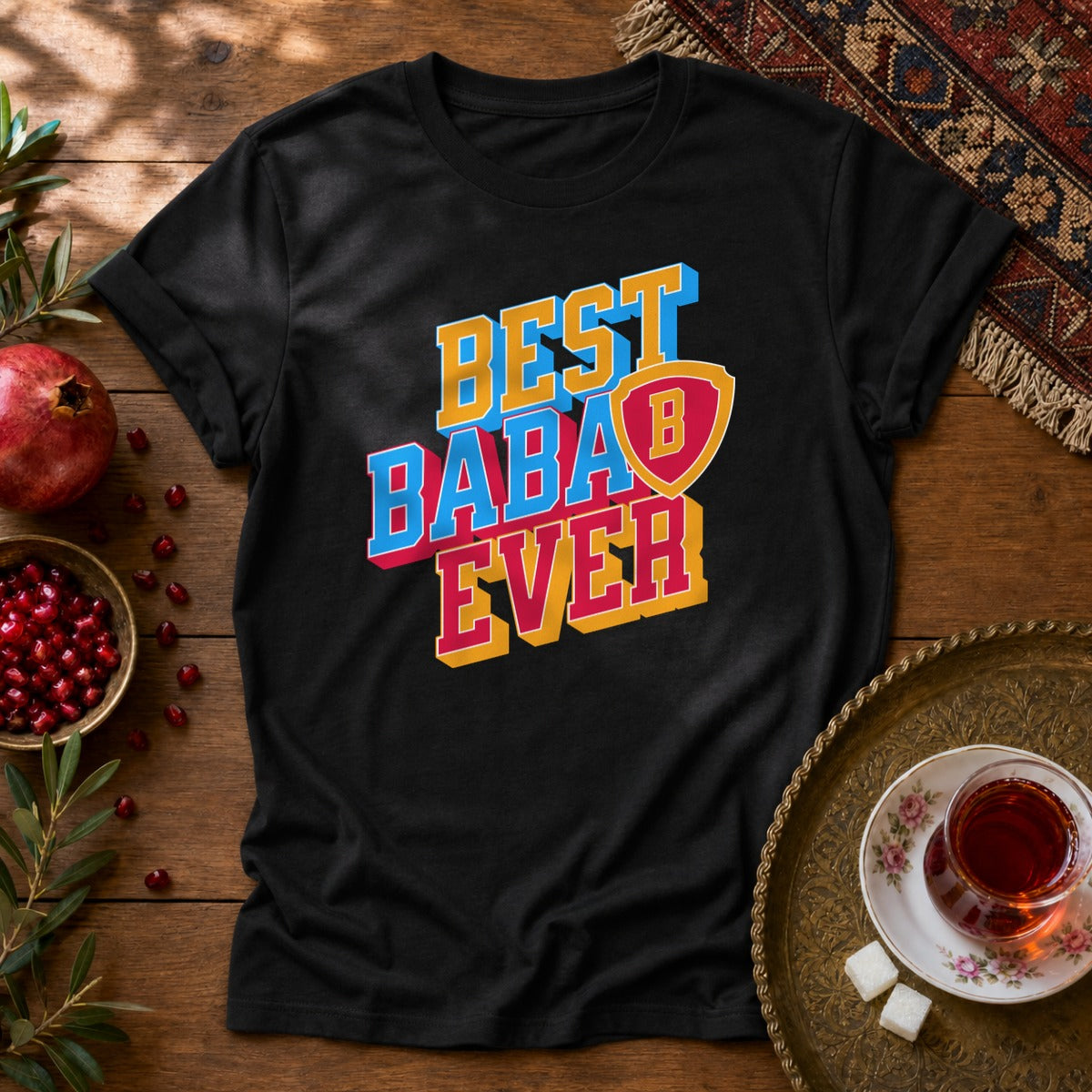 Best Baba Ever - Shield Unisex T-Shirt - Black