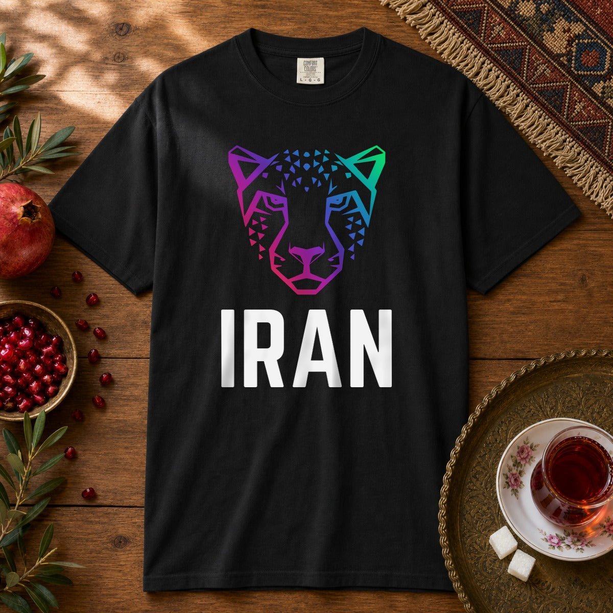 Persian Cheetah Premium Tee - Black