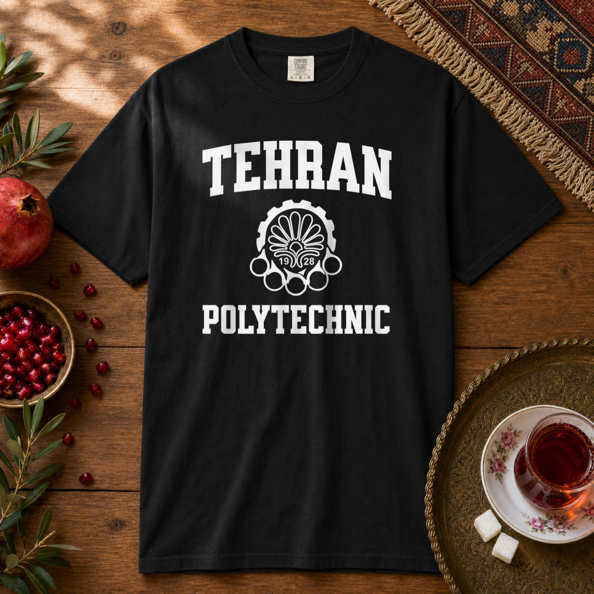 Tehran Polytechnic Premium Tee - Black