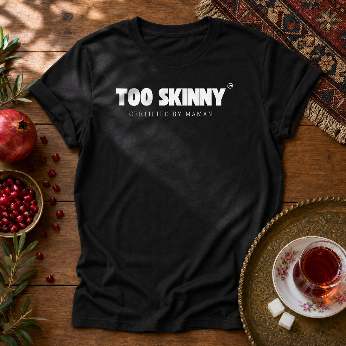 Too Skinny Unisex T-Shirt - Black