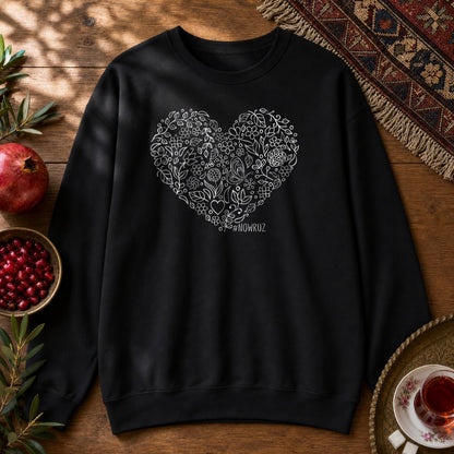 Nowruz Heart Sweatshirt - Black