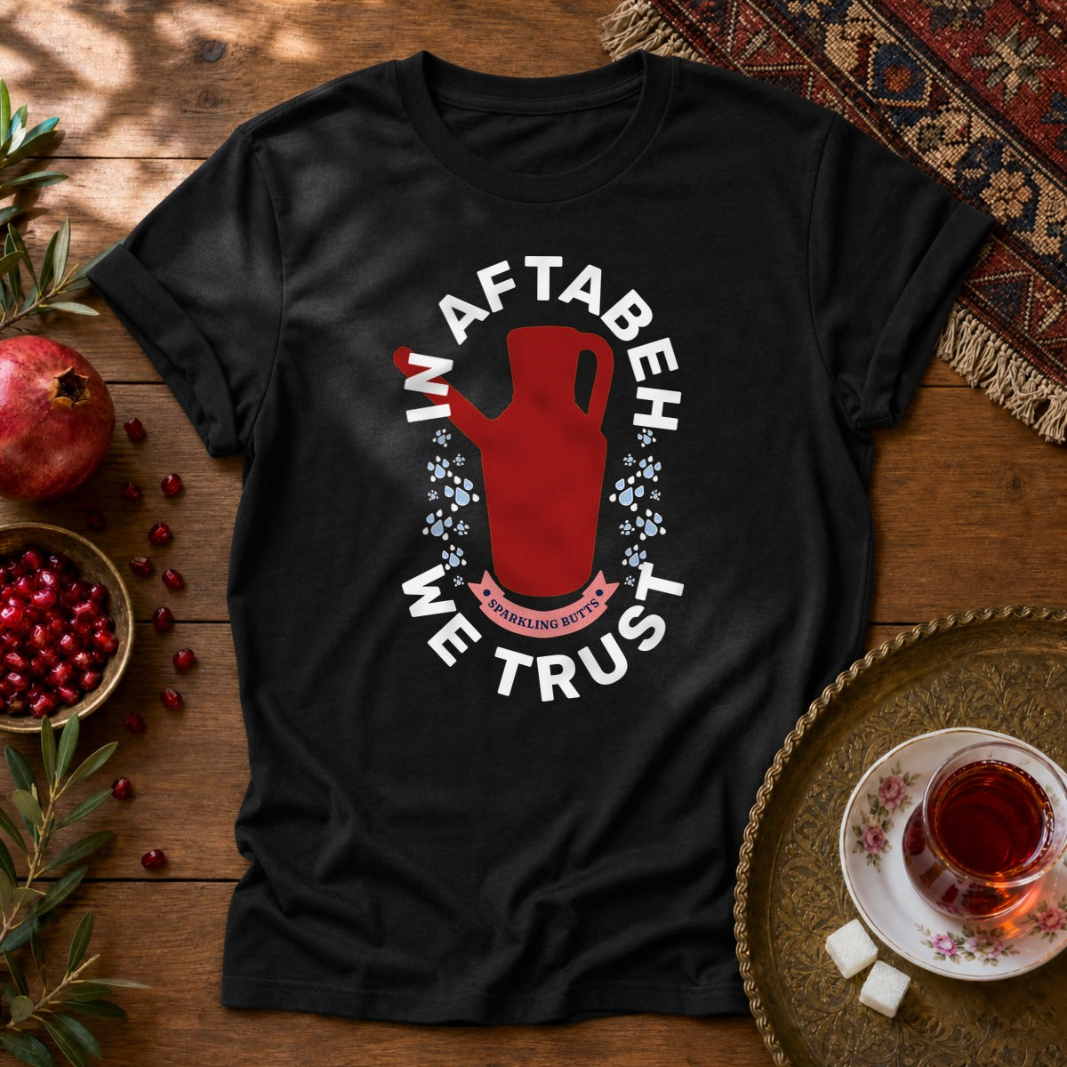In Aftabeh We Trust Unisex T-Shirt - Black