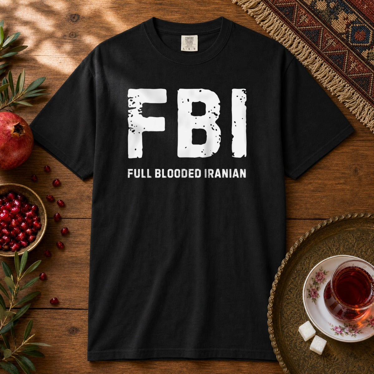 FBI, Full Blooded Iranian Premium Tee - Black