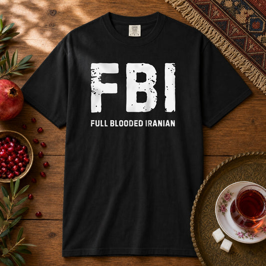 FBI, Full Blooded Iranian Premium Tee - Black