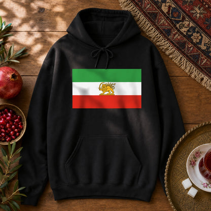 Shir-o-Khorshid (Lion & Sun) Hoodie - Black