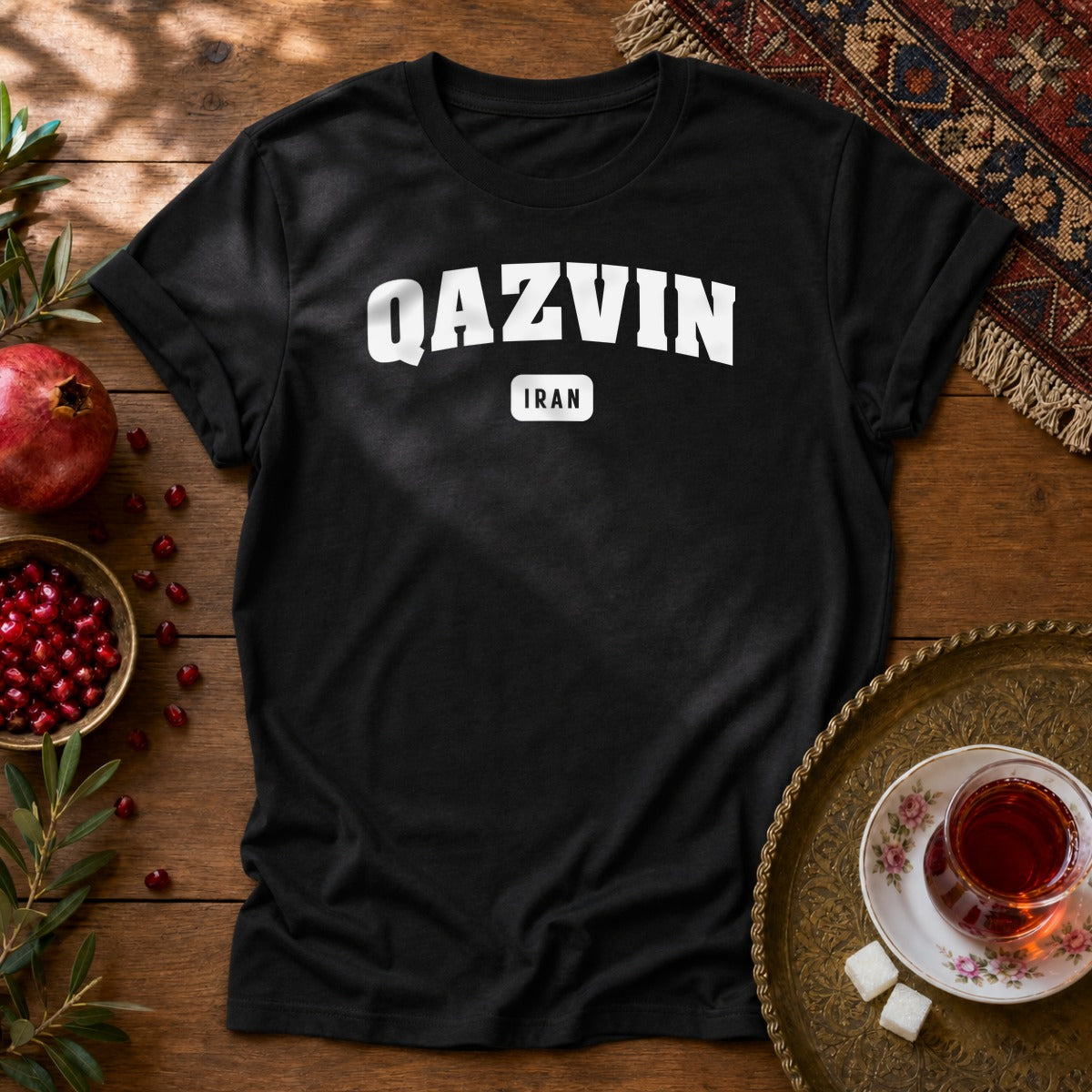 Qazvin Unisex T-Shirt - Black