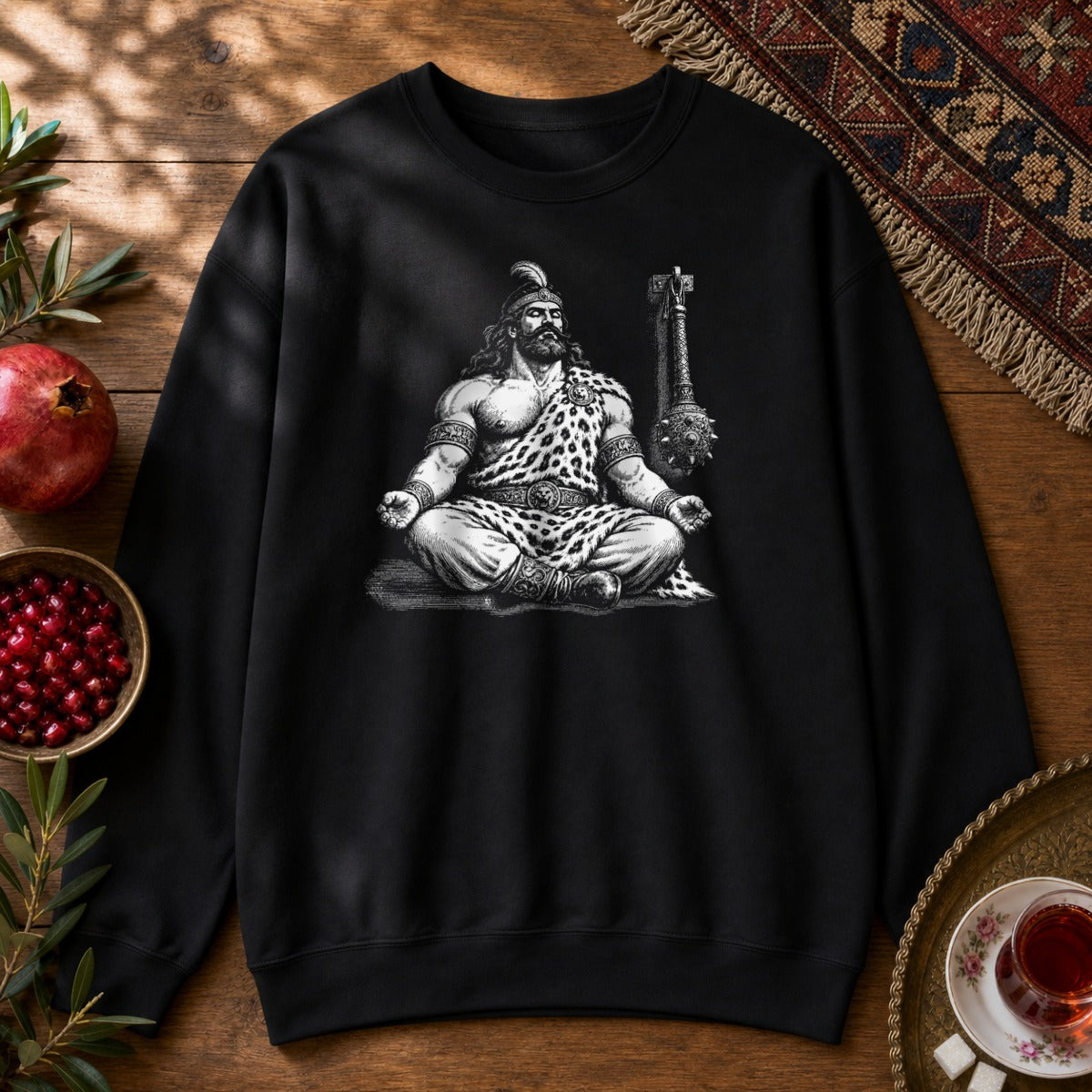 Meditating Rostam Sweatshirt - Black