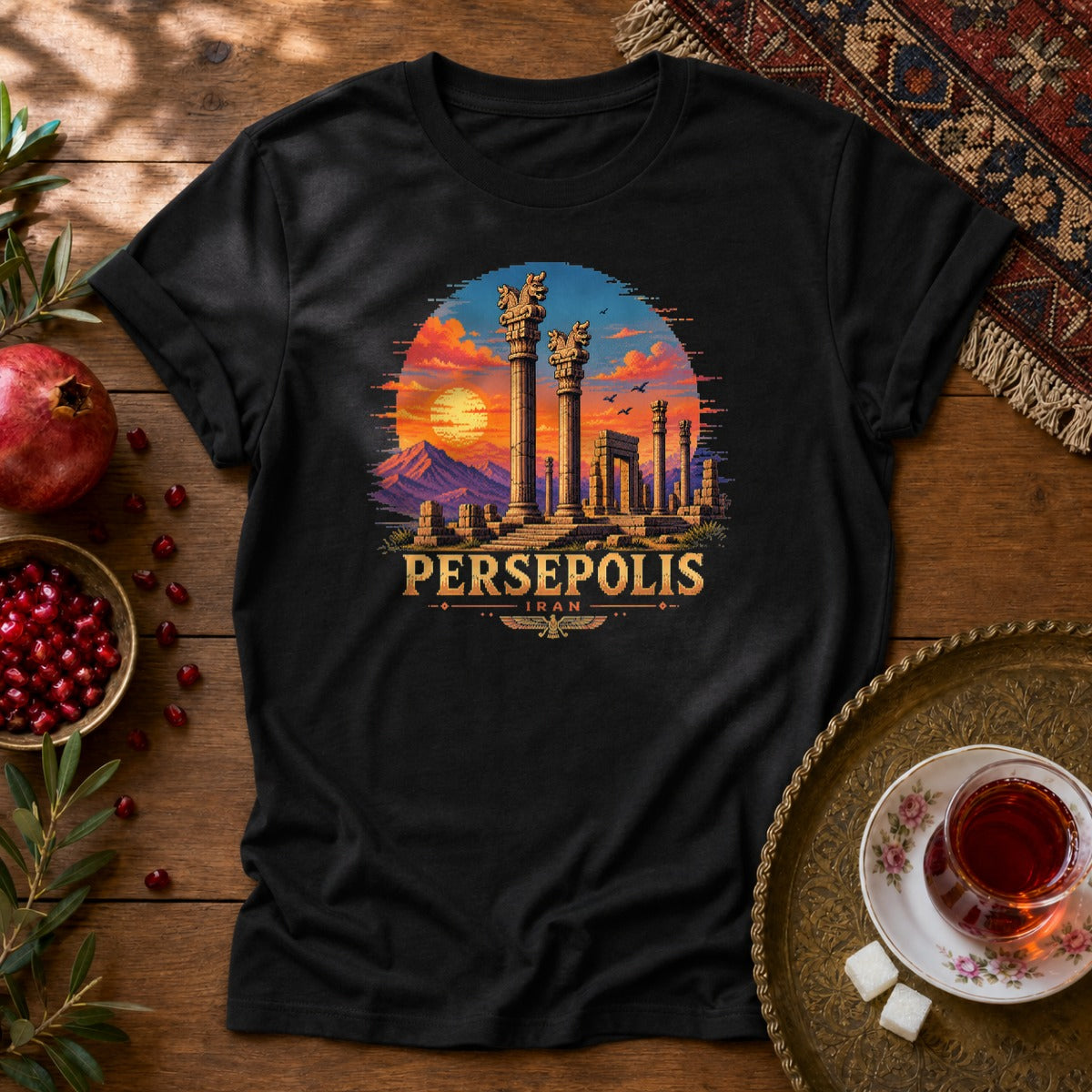 Persepolis - Pixel Art Unisex T-Shirt - Black