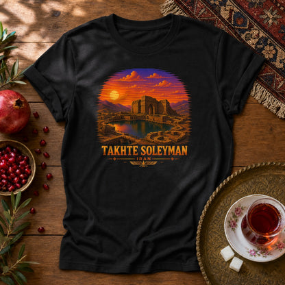 Takhte Soleyman - Pixel Art Unisex T-Shirt - Black
