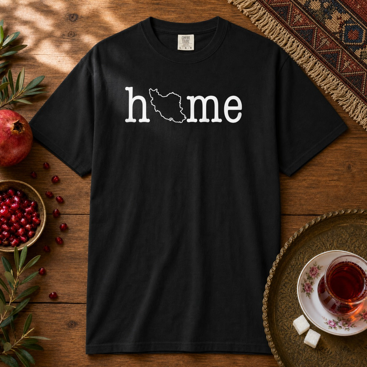 Iran Home Map Premium Tee - Black