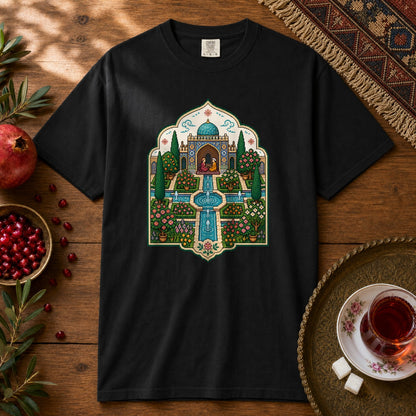 Persian Garden Miniature - Pixel Art Premium Tee - Black