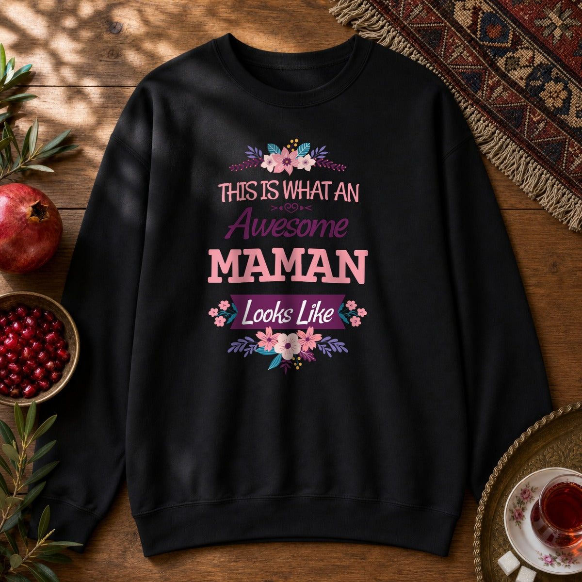 Awesome Maman Sweatshirt - Black