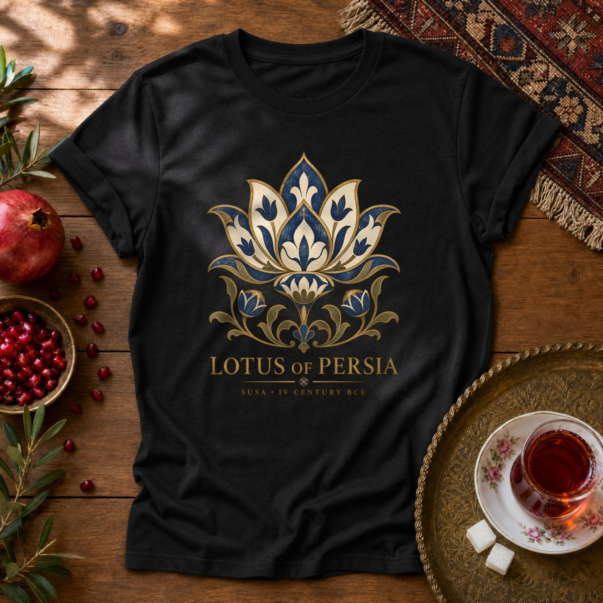 Lotus of Persia Unisex T-Shirt - Black