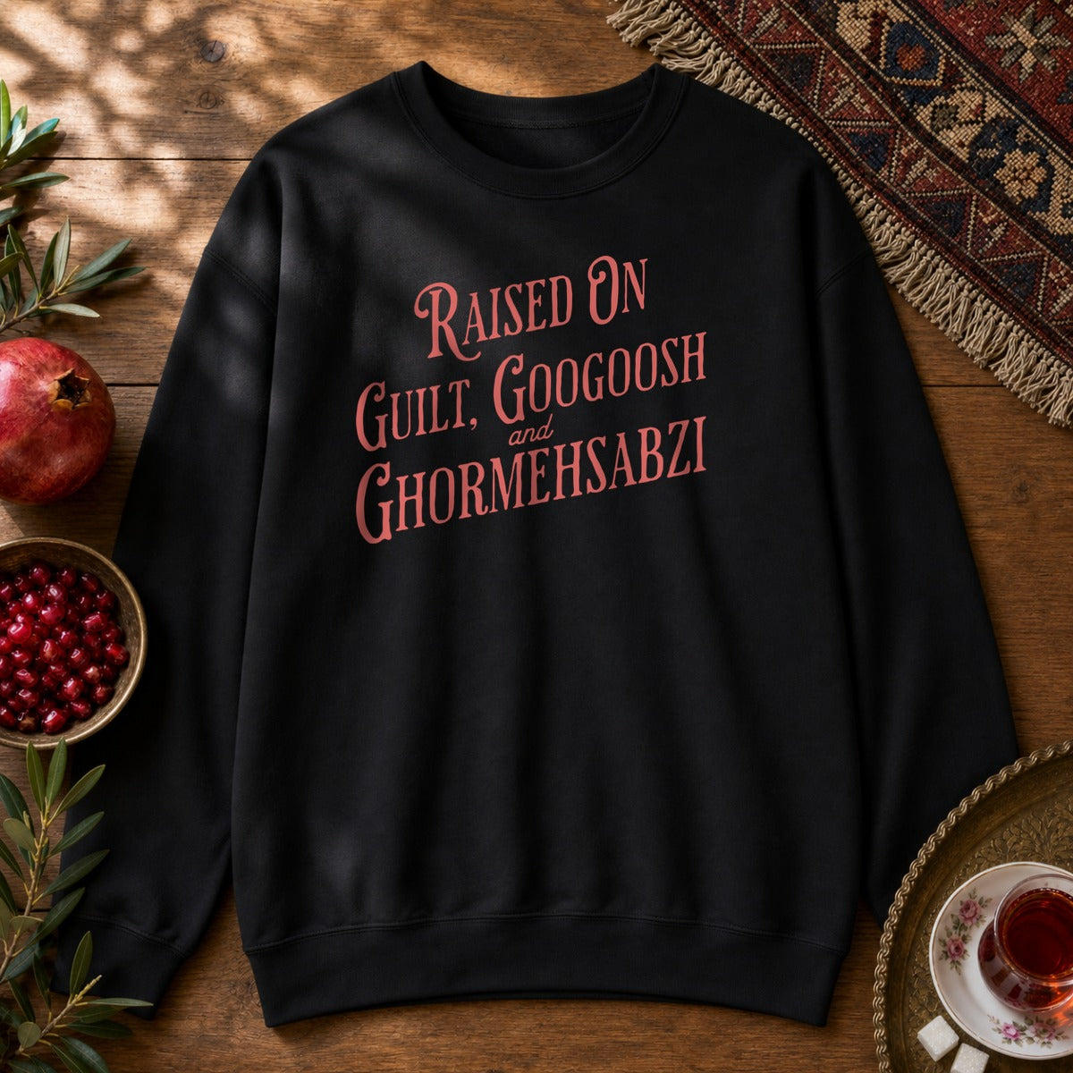 Guilt, Googoosh & Ghormehsabzi Sweatshirt - Black