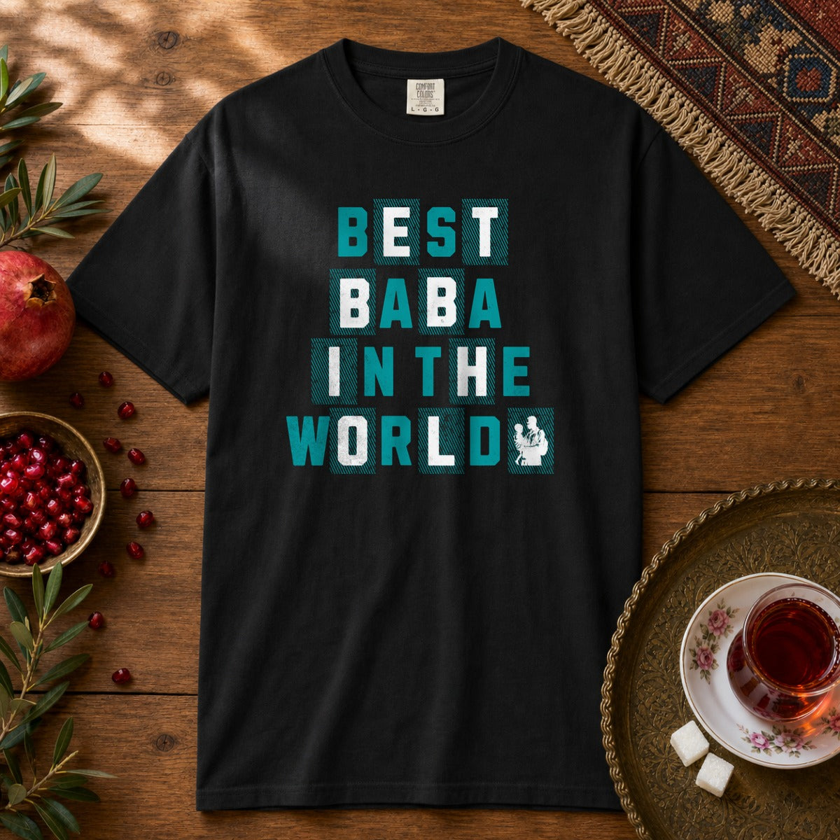 Best Baba in the World Premium Tee - Black