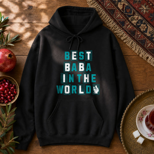 Best Baba in the World Hoodie - Black