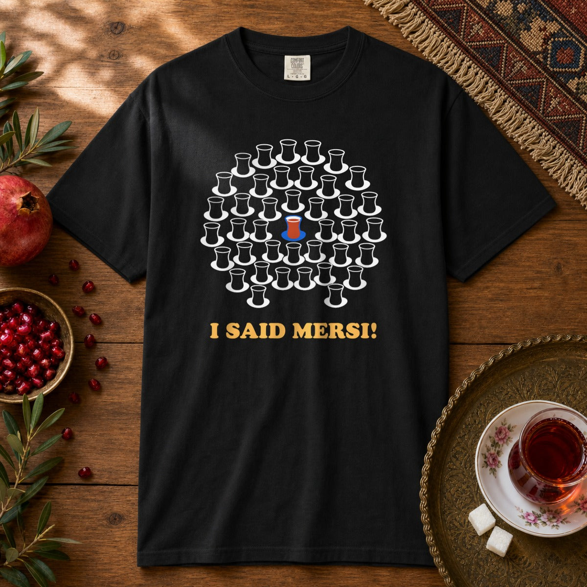 I Said Mersi Premium Tee - Black