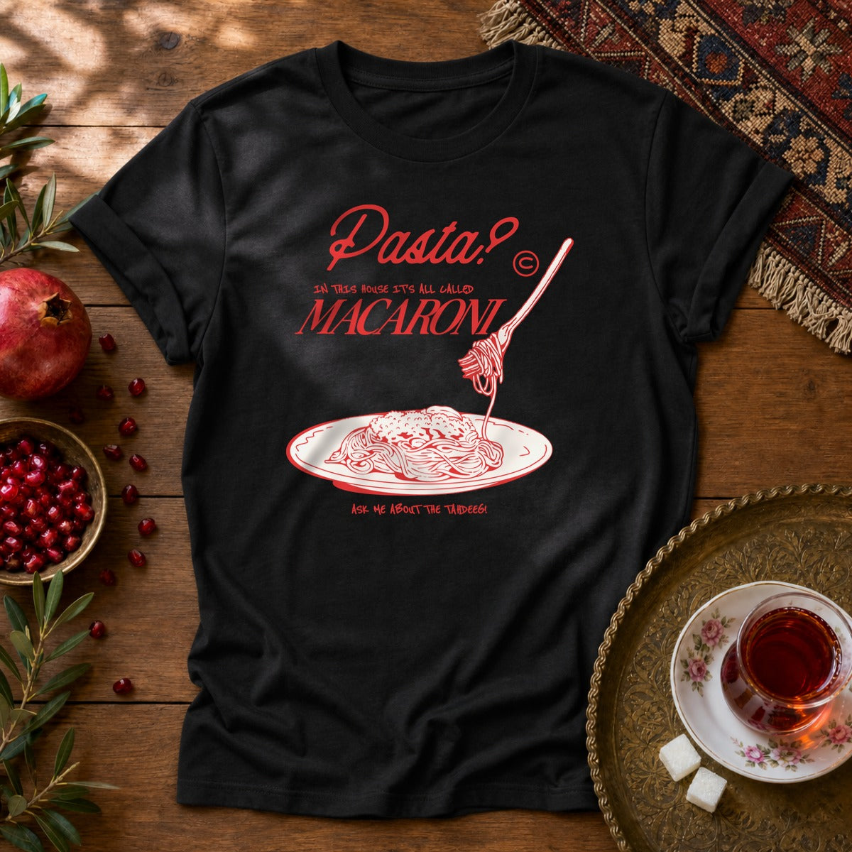 It's All Macaroni Unisex T-Shirt - Black