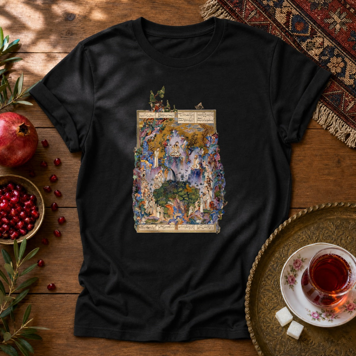 Court of Keyumars - Shahnameh Unisex T-Shirt - Black