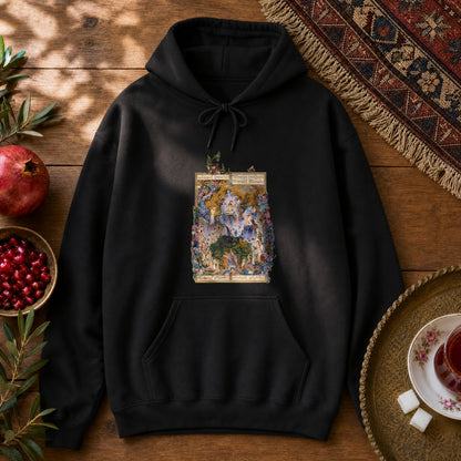Court of Keyumars - Shahnameh Hoodie - Black