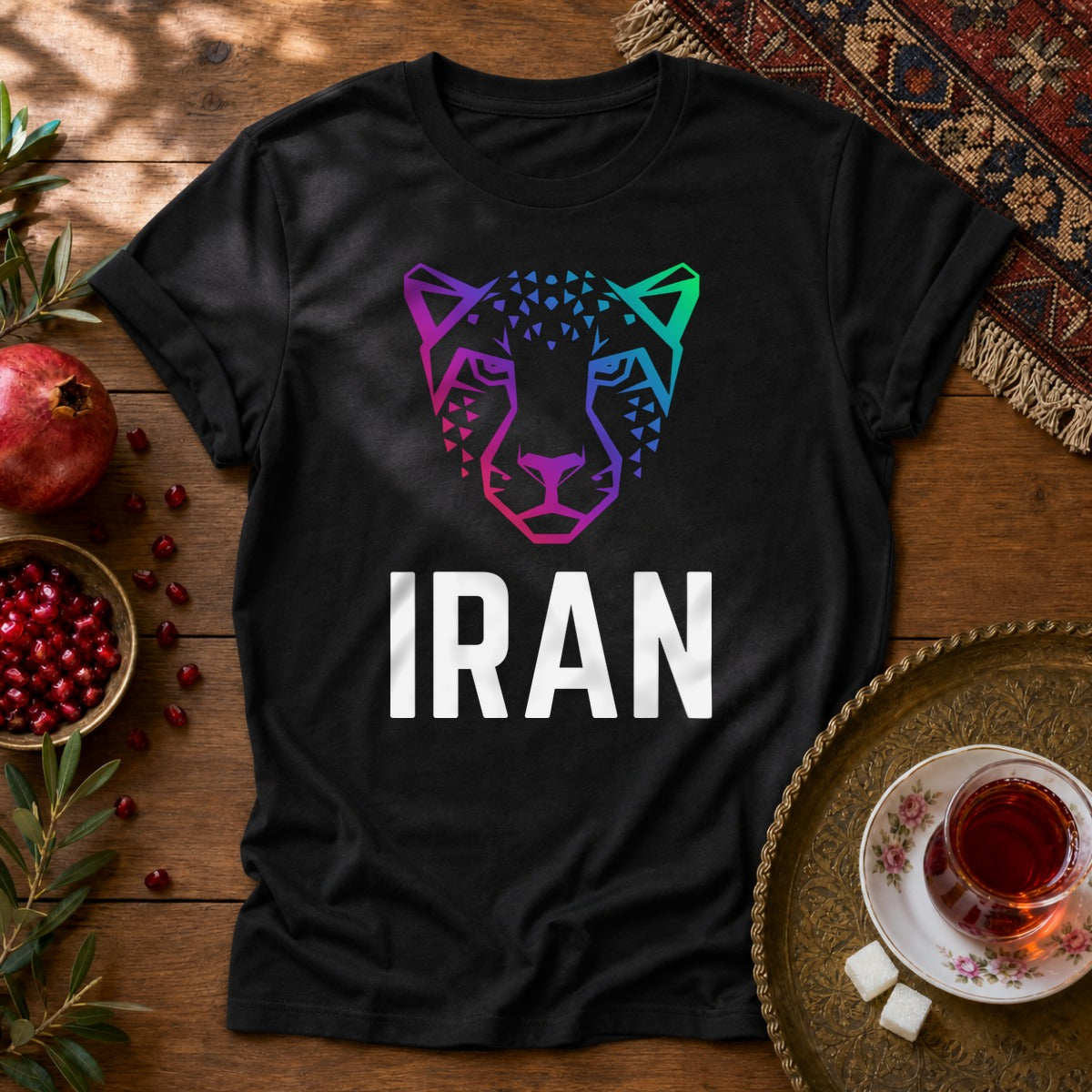 Persian Cheetah Unisex T-Shirt - Black
