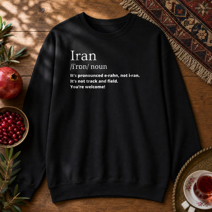 Iran Pronunciation Sweatshirt - Black