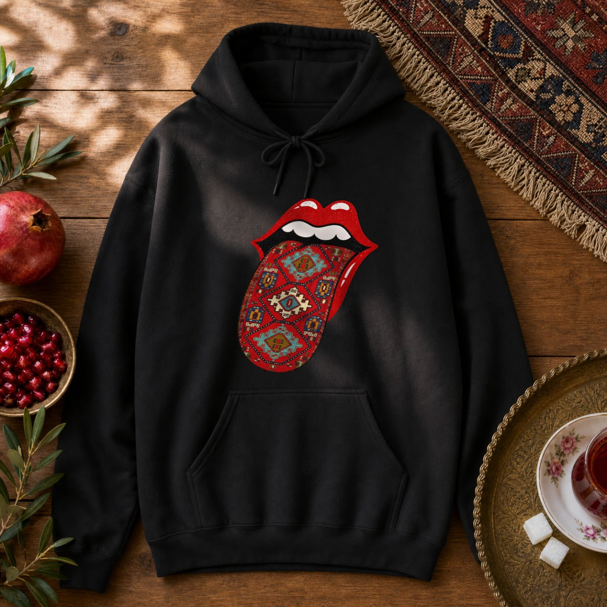 Hot Lips Hoodie - Black