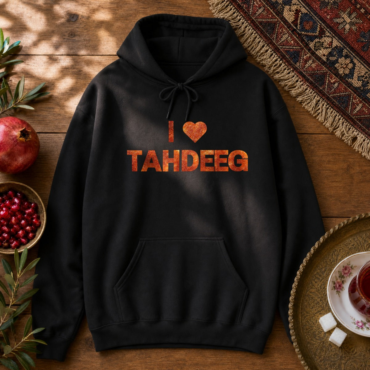 I Love Tahdeeg Hoodie - Black
