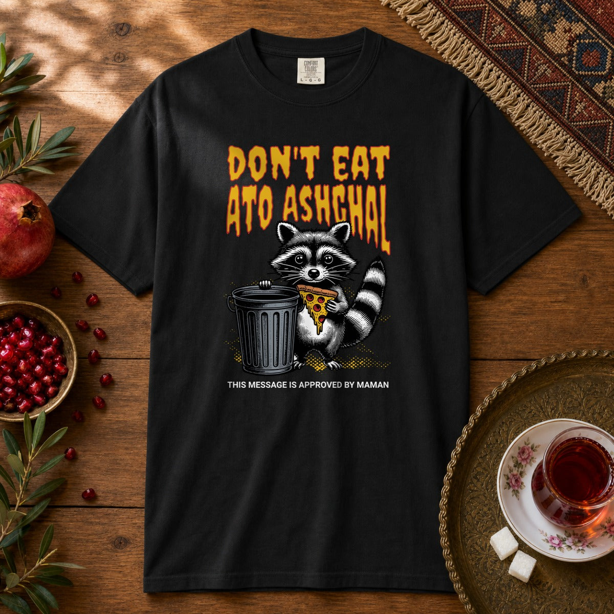 Don't Eat Ato Ashghal Premium Tee - Black