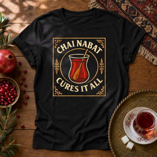 Chai Nabat Cures it All Unisex T-Shirt - Black