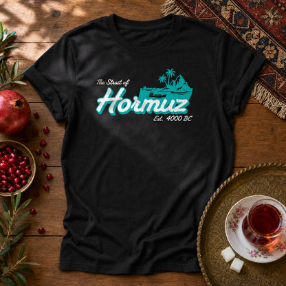 Strait of Hormuz Scene Unisex T-Shirt - Black