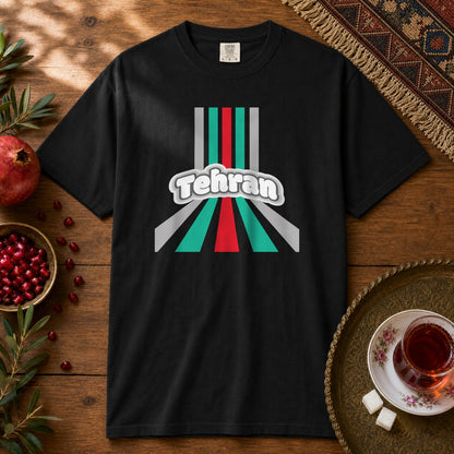 Retro Tehran Premium Tee - Black