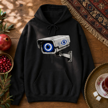 Evil Eye Watching Hoodie - Black