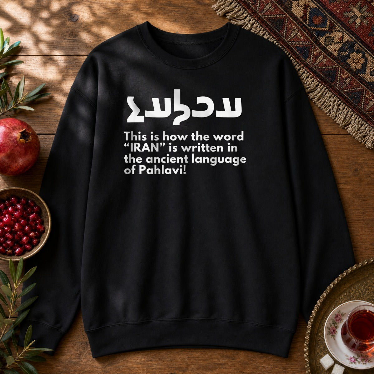 Write Iran Ancient Way Sweatshirt - Black