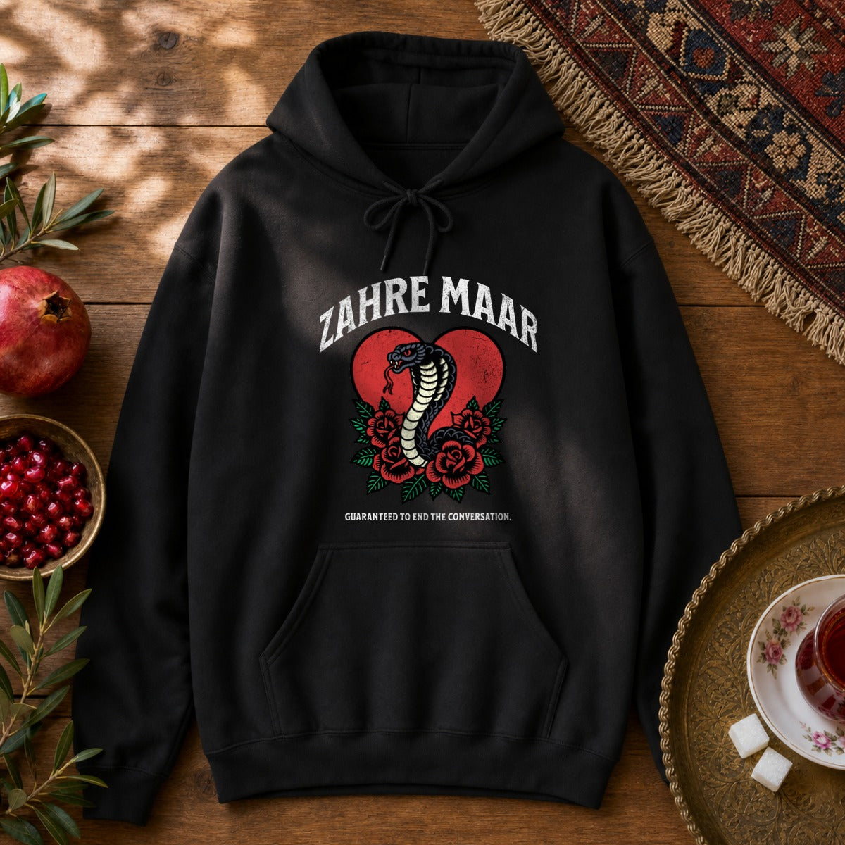 Zahre Maar Hoodie - Black